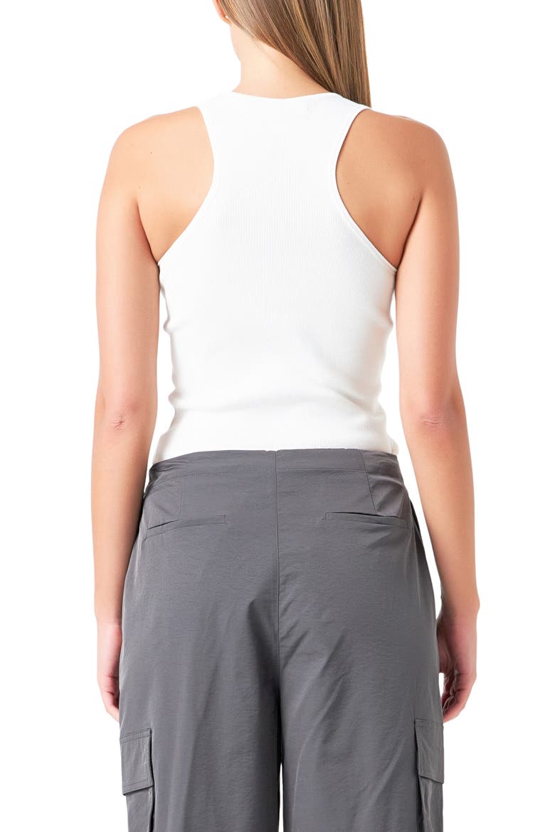 Racerback Rib Sweater Tank, Alternate, color, CREAM