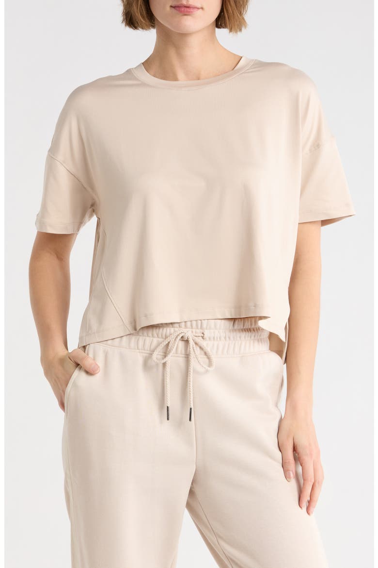 Supersoft Day One Boxy High-Low T-Shirt, Main, color, MIST SAND