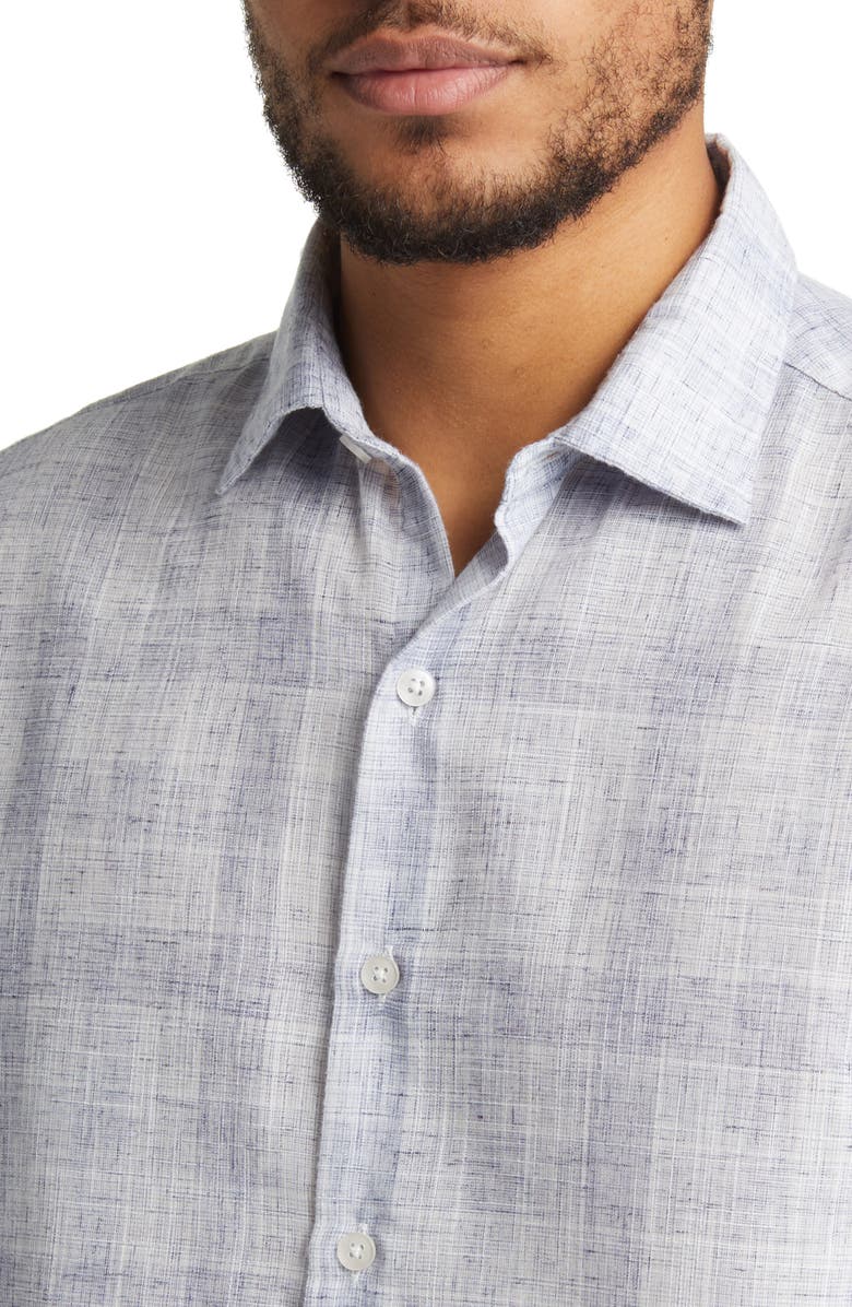 Robert Barakett Concourse Short Sleeve Button-Up Shirt, Alternate, color,