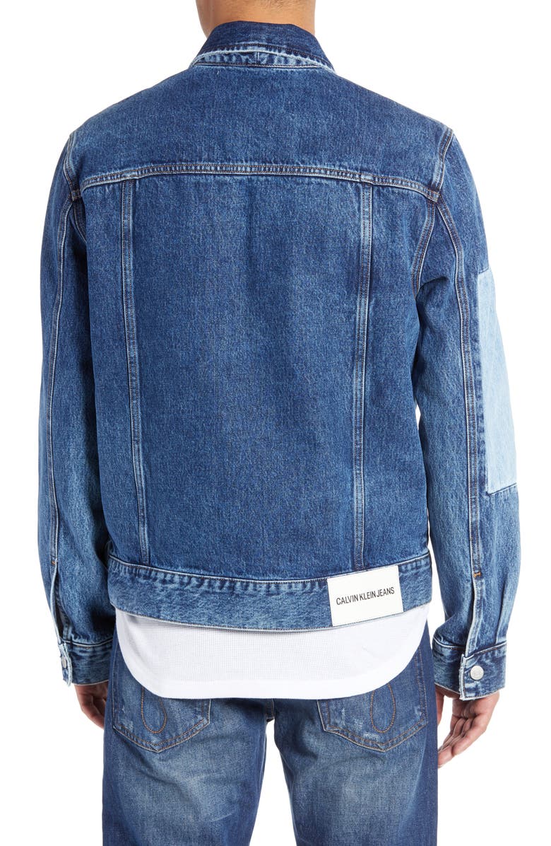 Calvin Klein Jeans Patch One-Pocket Denim Jacket, Alternate, color, 