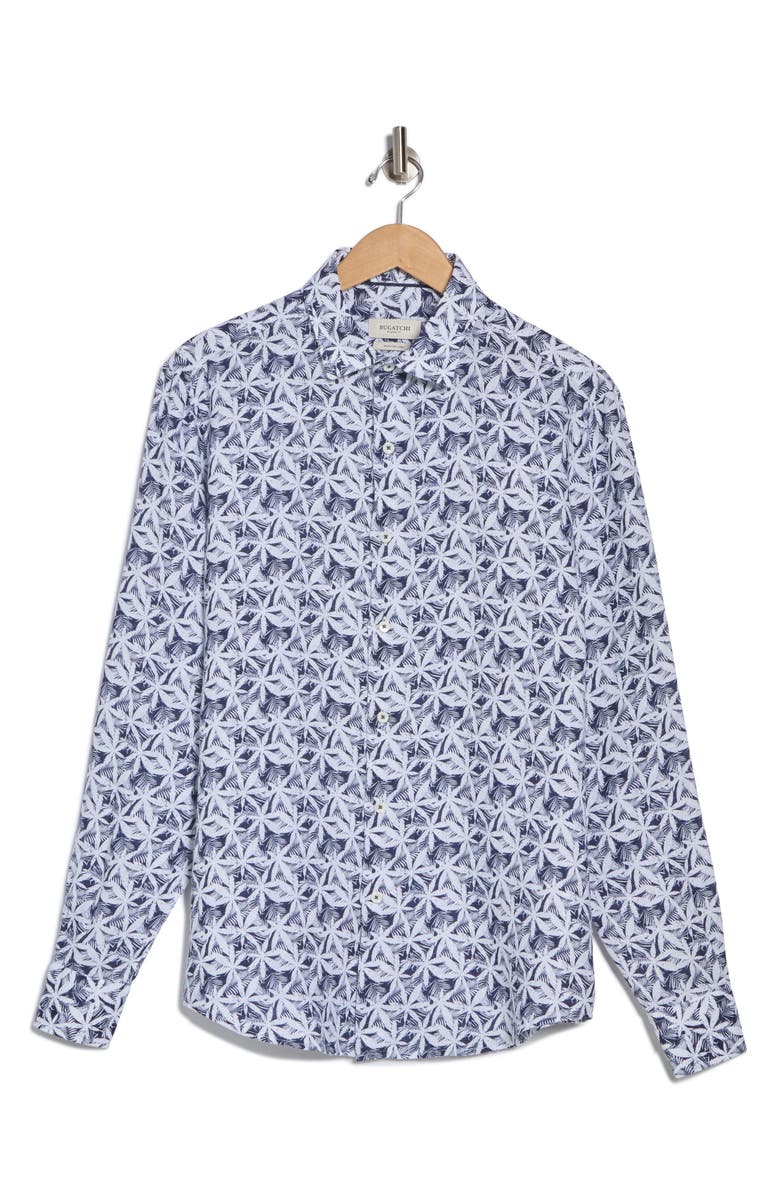 Bugatchi Julian Linen Button-Up Shirt, Alternate, color,