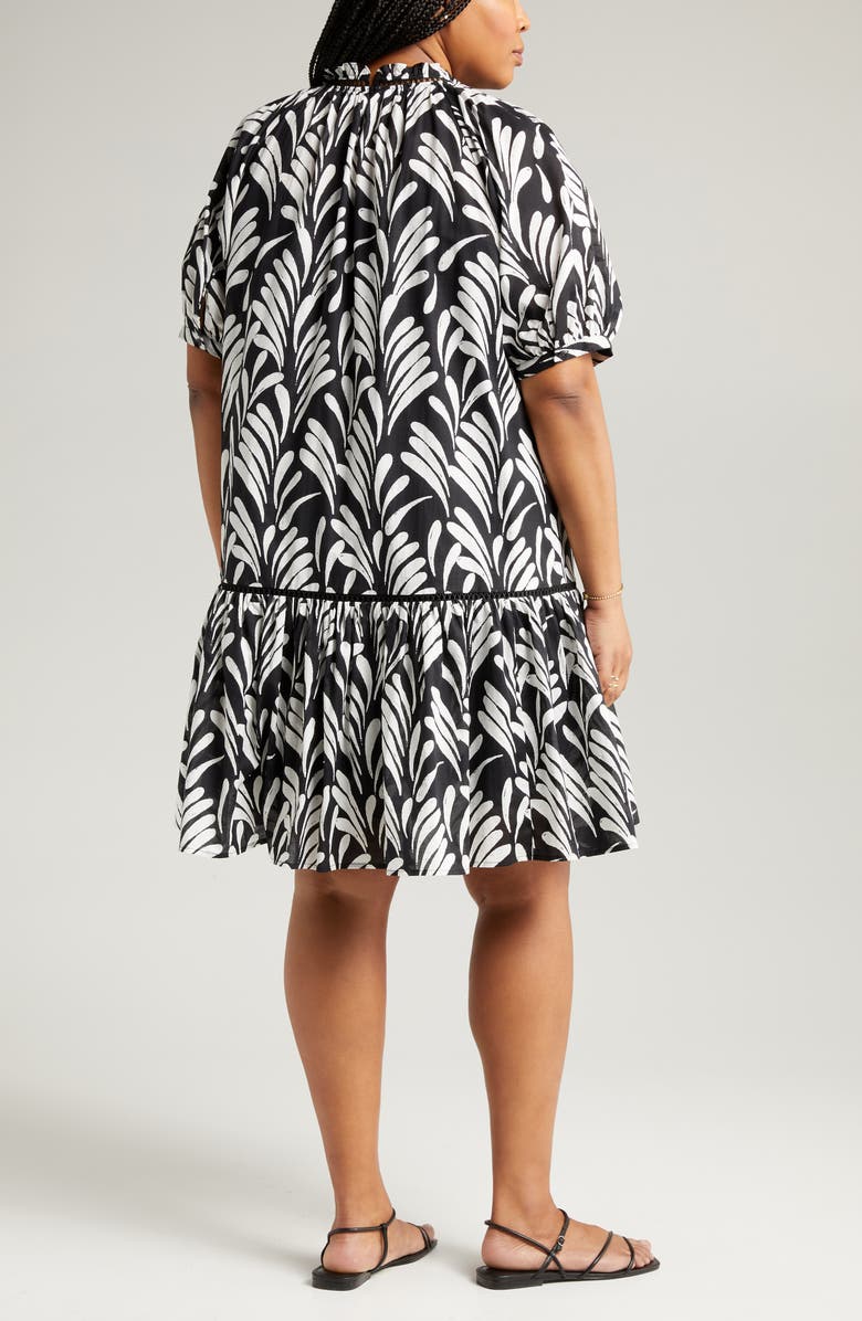 Caslon<sup>®</sup> Print Puff Sleeve Dress, Alternate, color, 