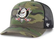 '47 Men's '47 Camo/Black Anaheim Ducks Trucker Adjustable Hat