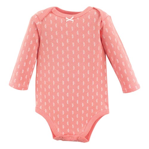 Hudson Baby Little Soft Cotton Long-sleeve One-piece 3pk