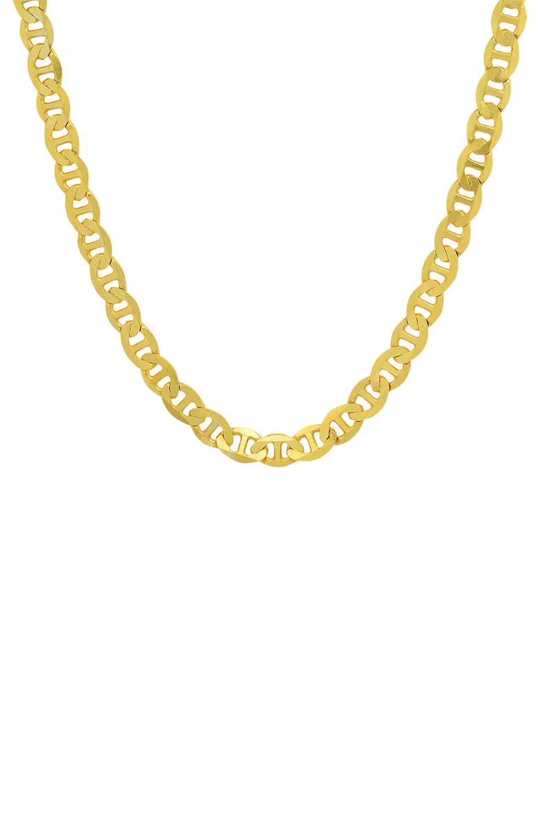 Men's Sterling Silver Thick Italian Mariner Chain Necklace, Main, color, GOLD