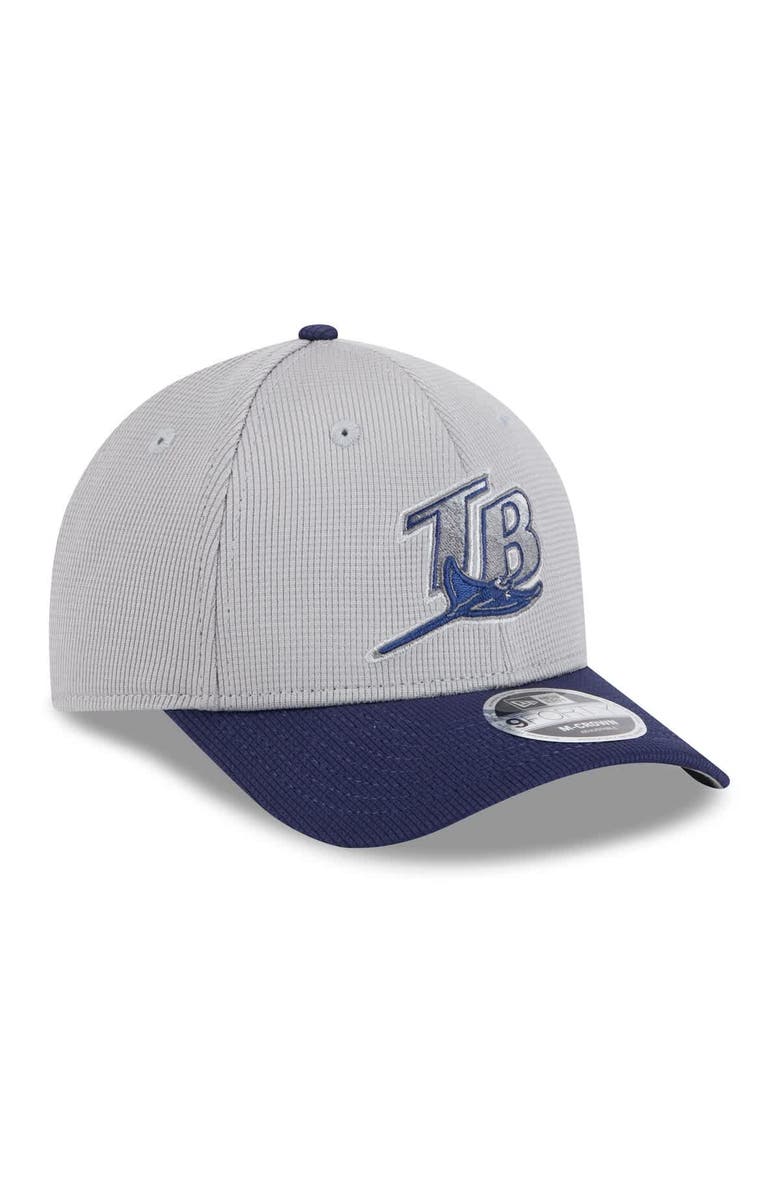 New Era Men's New Era  Gray/Navy Tampa Bay Rays 2025 Batting Practice 9FORTY M-Crown Adjustable Hat, Alternate, color, 