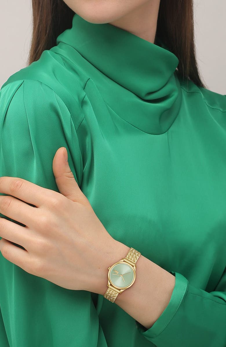 Lacoste Mini Crocodelle Mesh Strap Watch, 28mm, Alternate, color, 