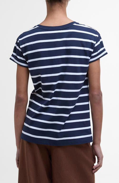 Barbour Otterburn Stripe T-shirt In Navy White
