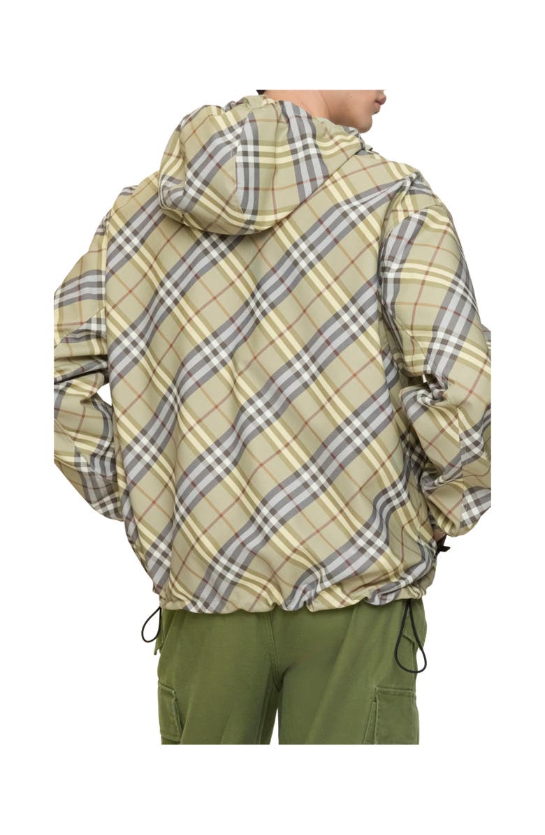 Burberry Reversible Check Hooded Jacket, Alternate, color, Glade Green
