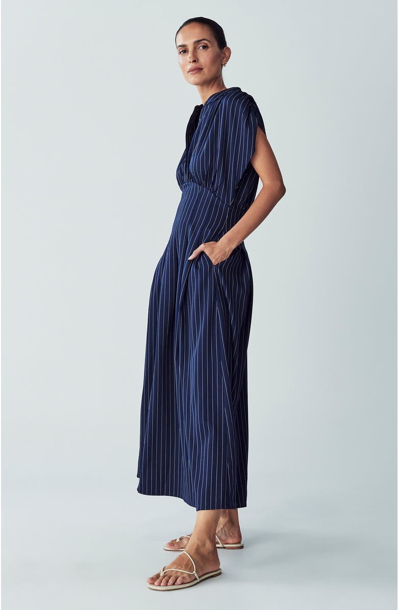 WILLA Otis Dress, Alternate, color, Navy Stripe