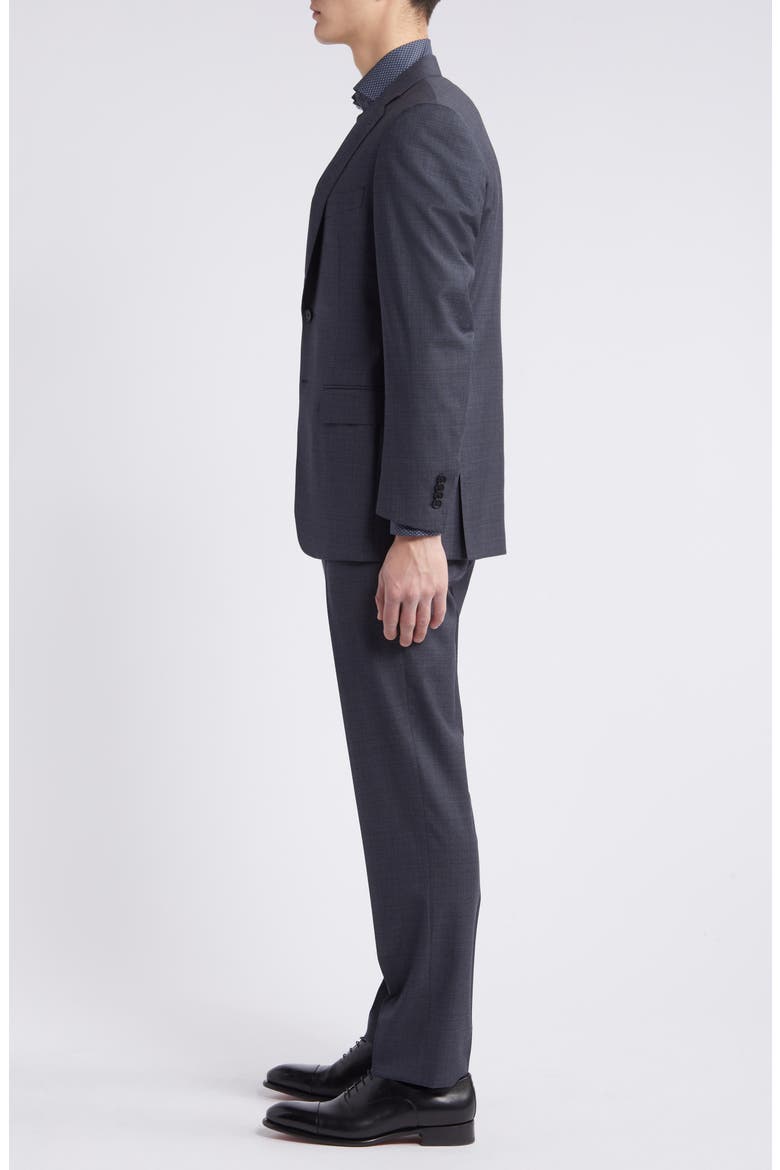 Siena Regular Fit Shadow Plaid Wool Suit, Alternate, color, CHARCOAL