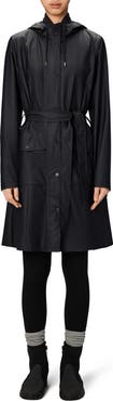 Rains Curve Waterproof Belted Jacket