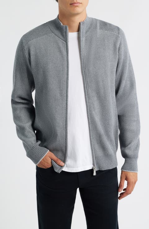 Merino Wool Zip Cardigan