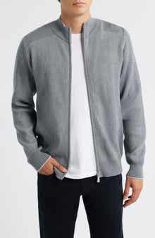 Emanuel Berg Merino Wool Zip Cardigan