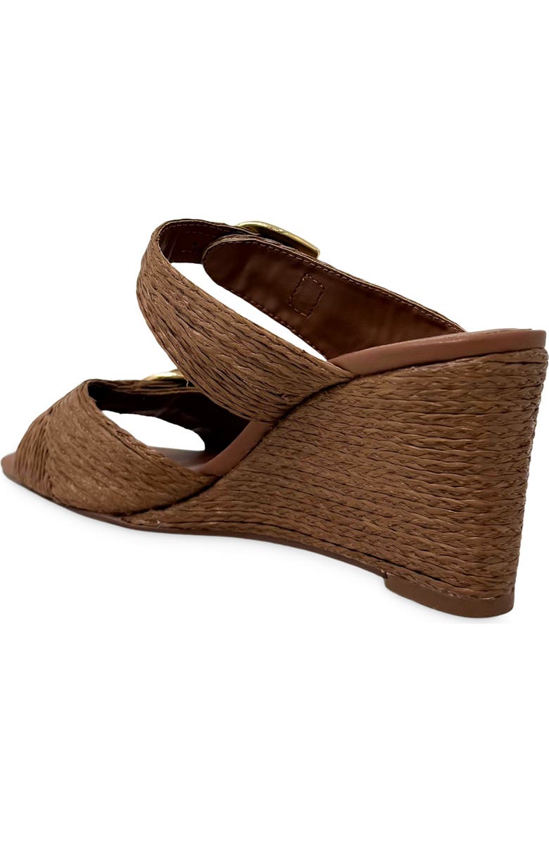 SHUSHOP Ignacia Wedge Slide Sandal, Alternate, color, Brown Woven