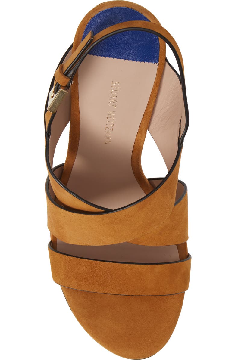 Stuart Weitzman Hester Cross Strap Sandal, Alternate, color,