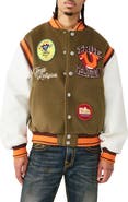 True Religion Garden Logo Retro Varsity Jacket