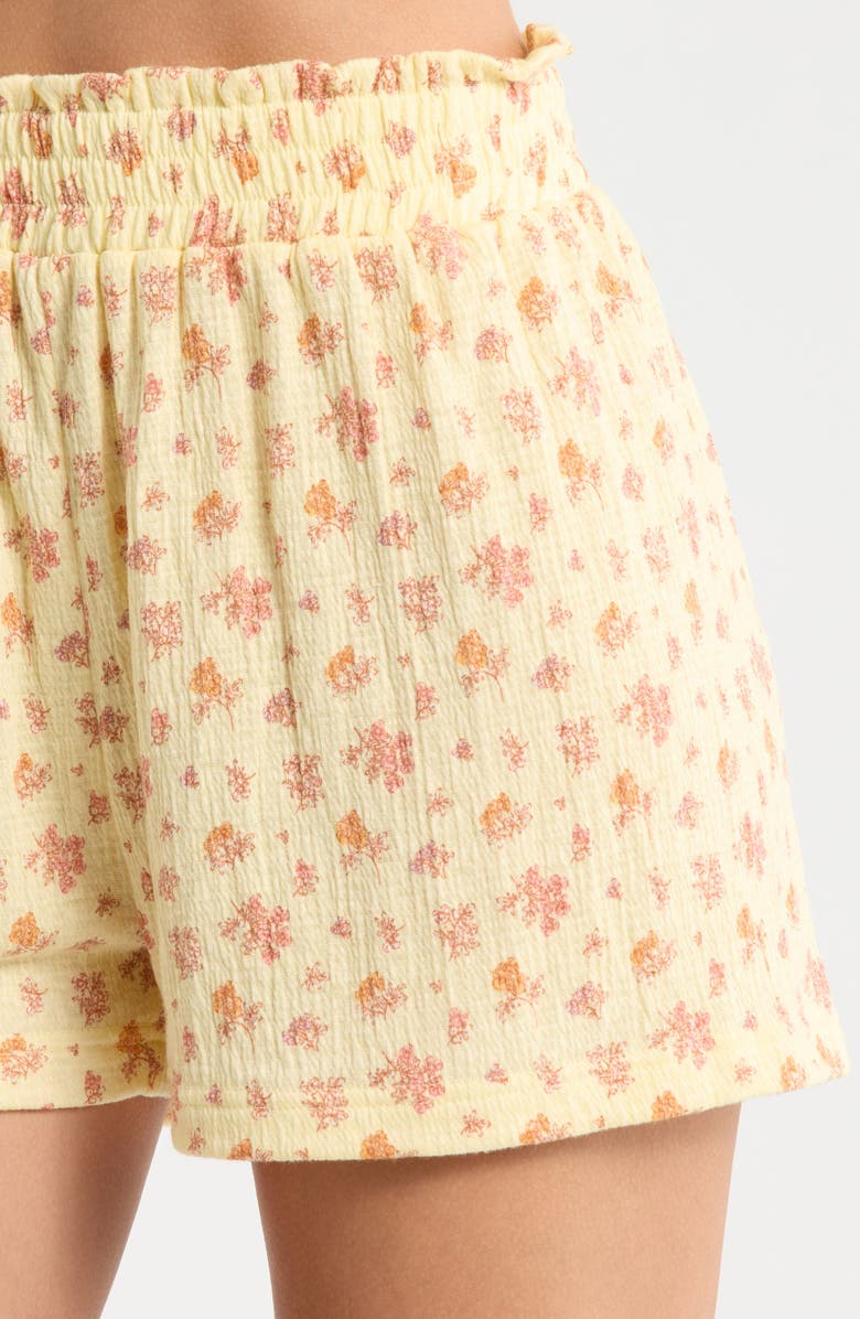 French Connection Bow Tie Short Pajamas, Alternate, color, Pale Yellow