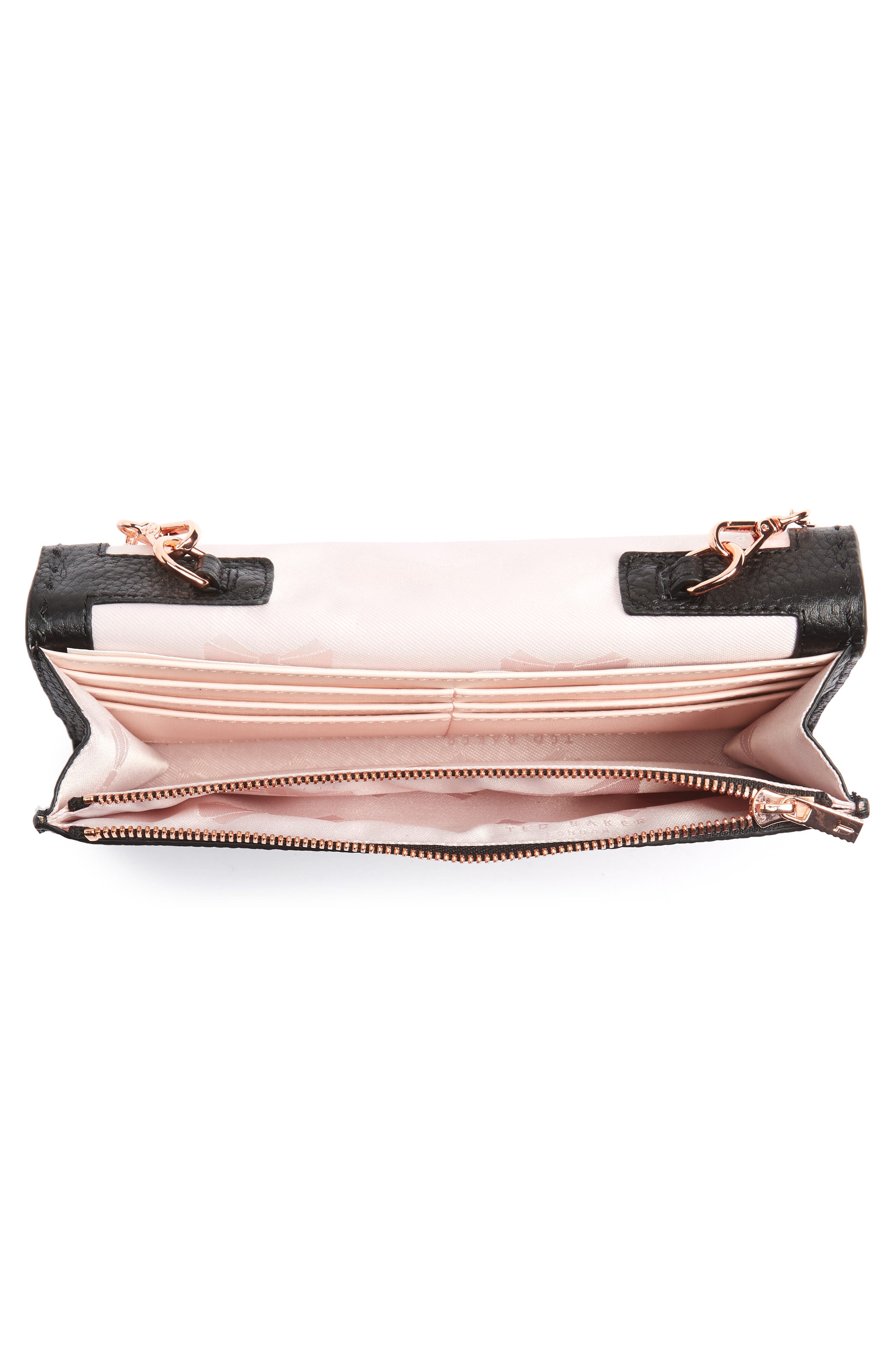 Ted Baker London Janet Leather Crossbody Matinée Wallet on a Chain, Alternate, color, 