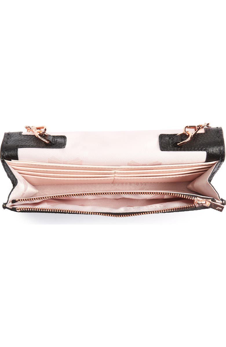 Ted Baker London Janet Leather Crossbody Matinée Wallet on a Chain, Alternate, color,