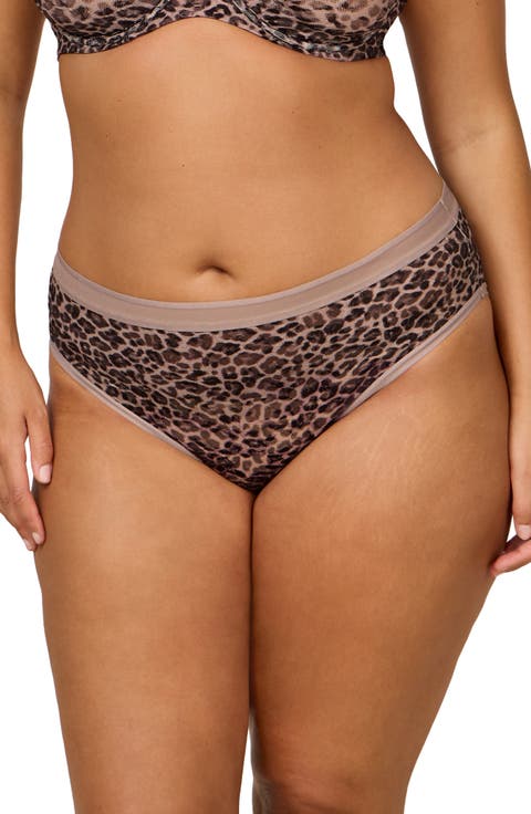 No-Show Lace High Cut Panties (Plus)