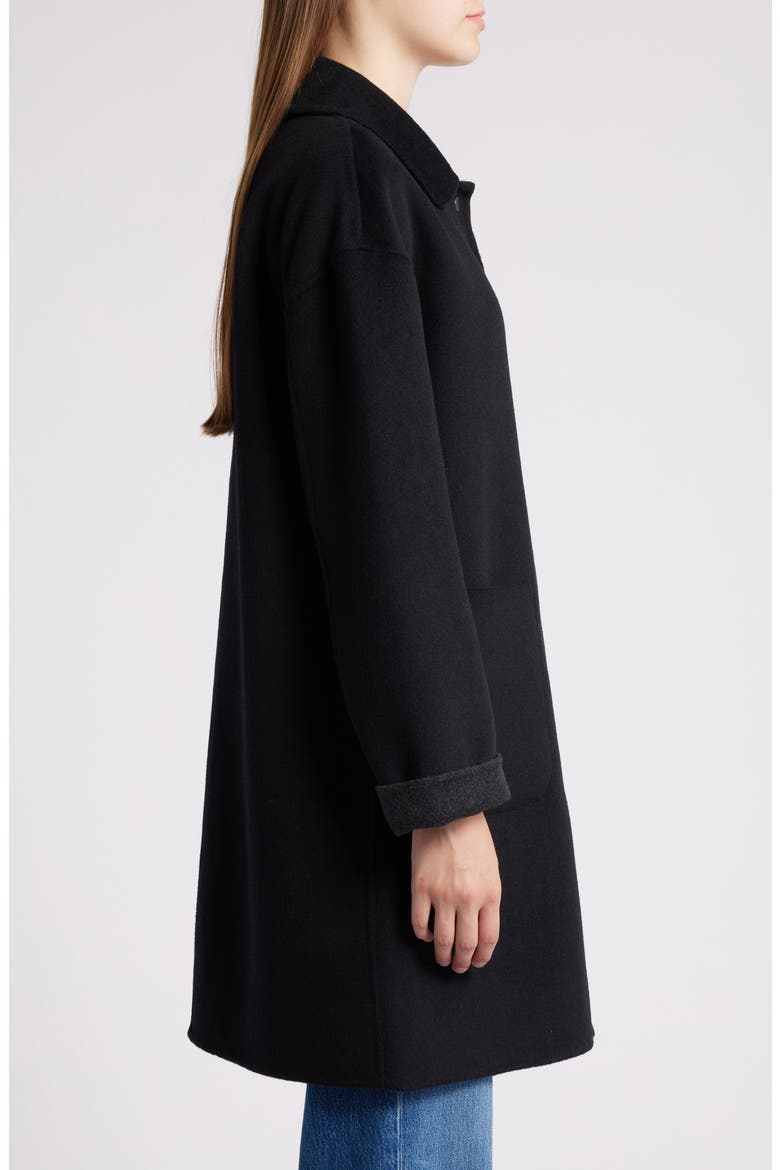 Reversible Wool Blend Barn Jacket, Alternate, color, BLACK CHARCOAL