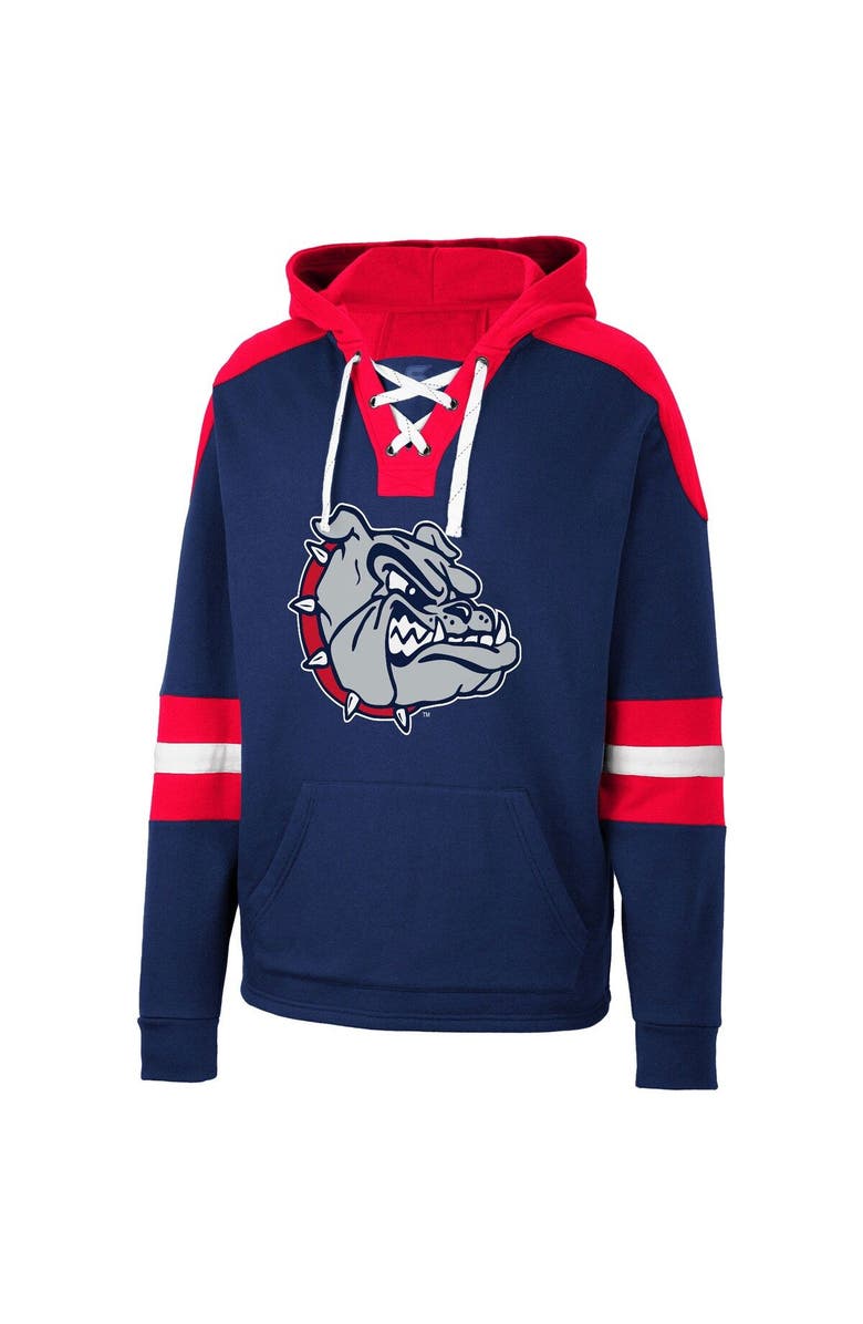 COLOSSEUM Men's Colosseum Navy Gonzaga Bulldogs Lace-Up 4.0 Pullover Hoodie, Alternate, color, 