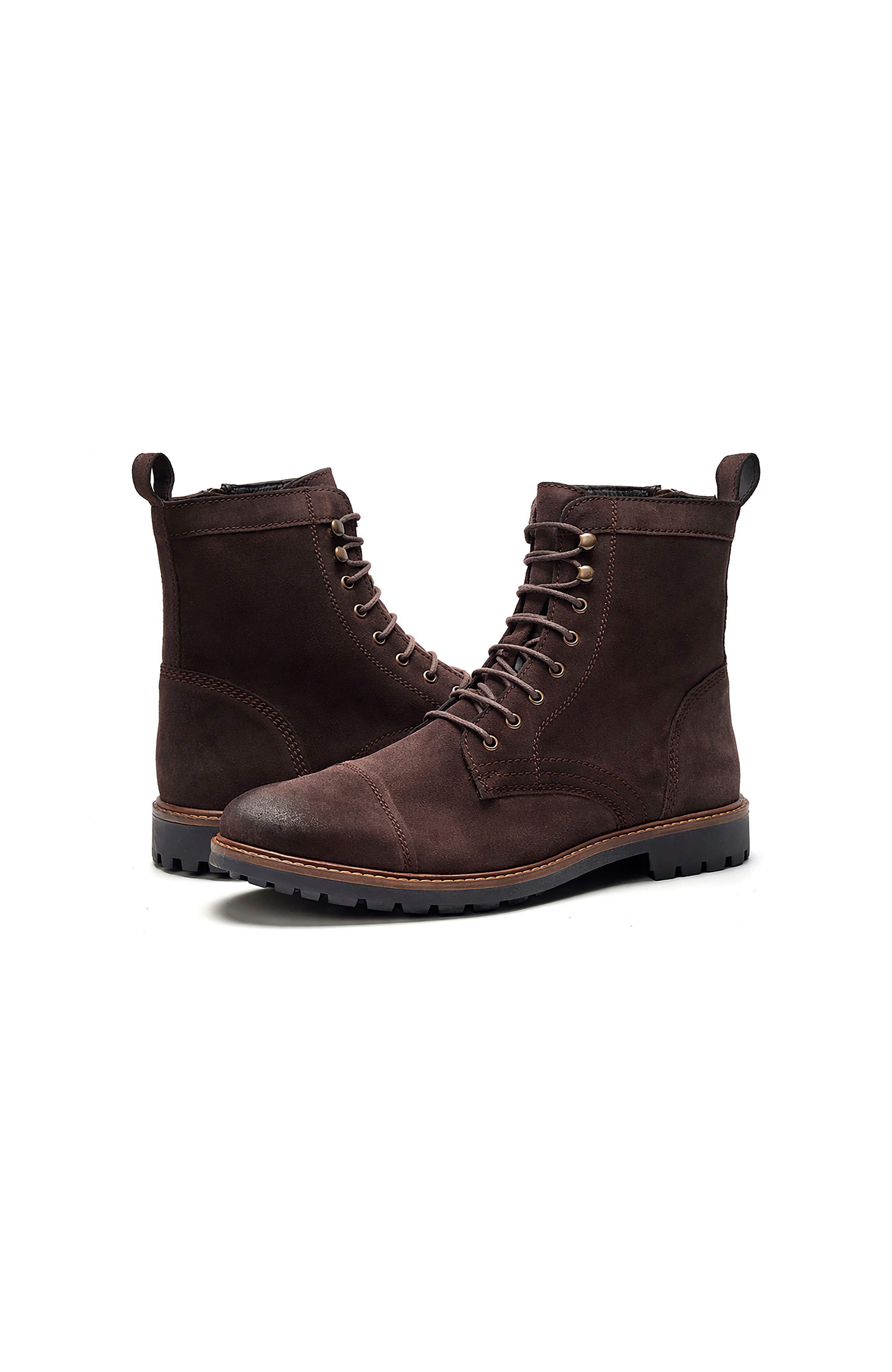 A. Veer Wilder Lace-up Boot, Alternate, color, Brown Suede