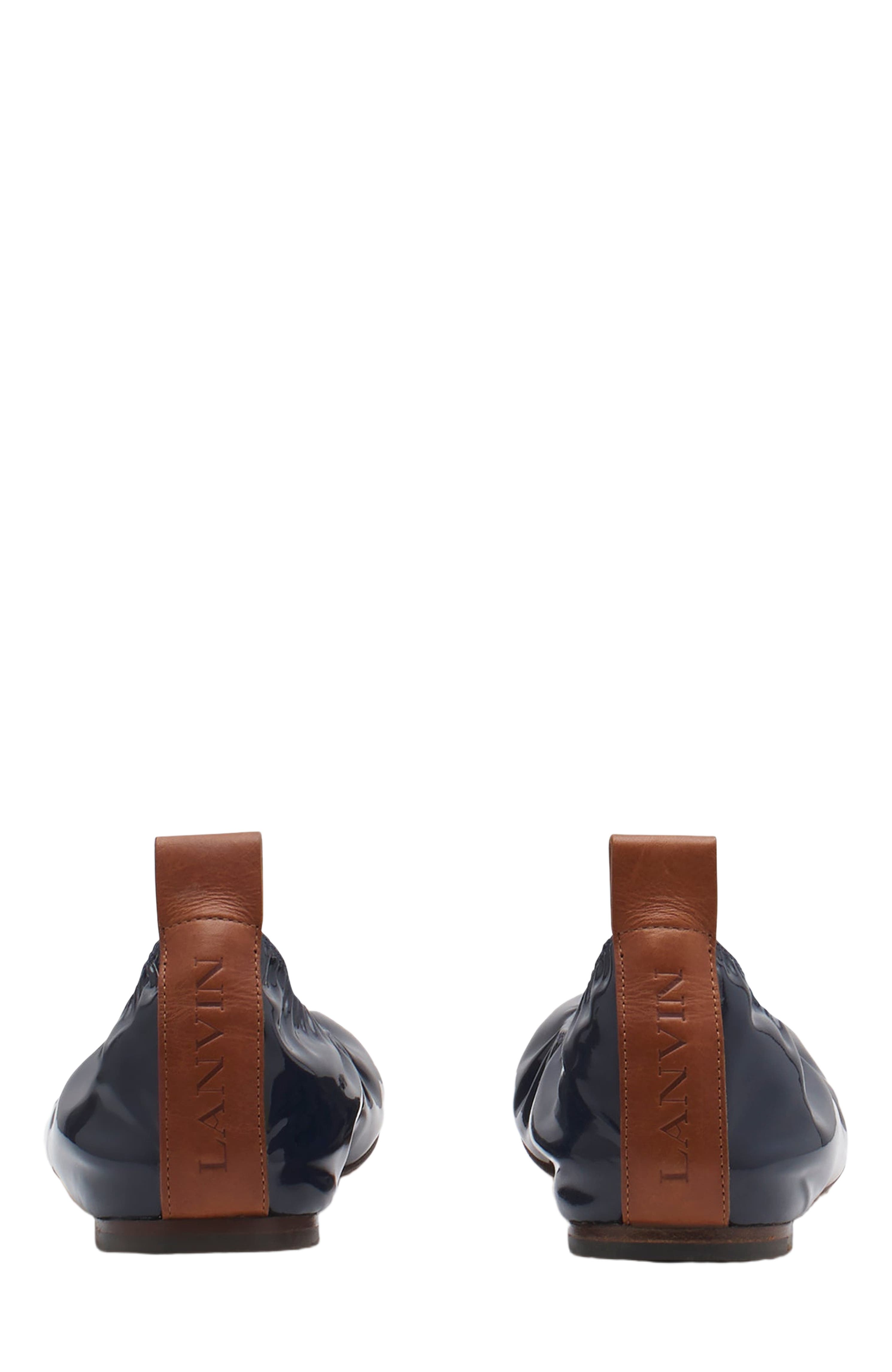 Lanvin The Ballerina Flat In Patent Leather, Alternate, color, 