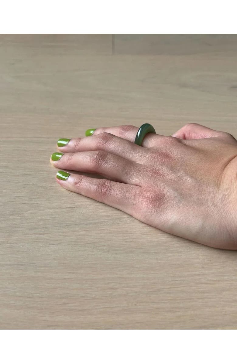 seree Pyra Teardrop green jade ring, Alternate, color,