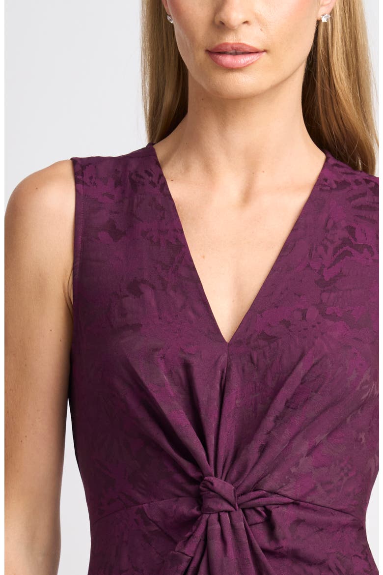 Front Knot Jacquard Maxi Dress, Alternate, color, WINTER BLOOM