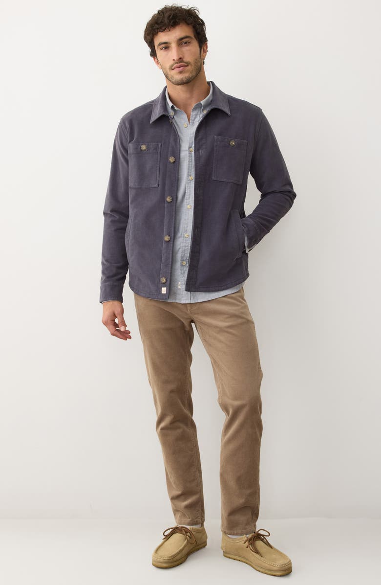 Marine Layer Max Moleskin Overshirt, Alternate, color, Mood Indigo
