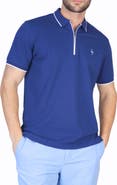 TailorByrd Micro Piqué Zipper Placket Polo