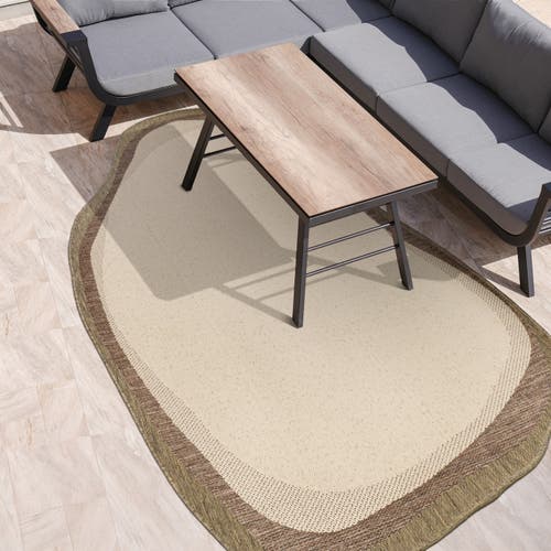 JONATHAN Y JONATHAN Y WYATT MODERN RUSTIC ABSTRACT INDOOR/OUTDOOR SHAPED AREA RUG