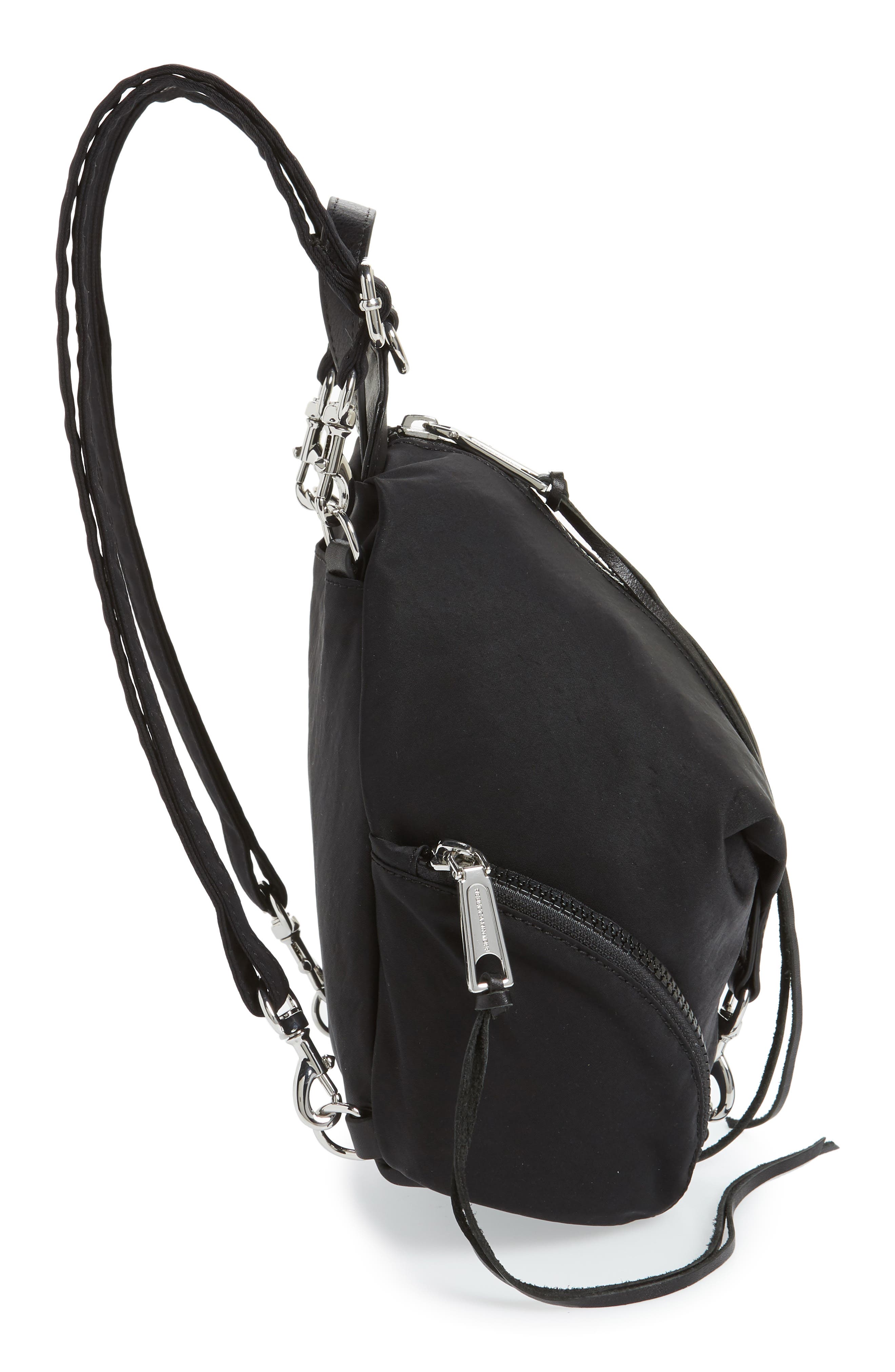 Rebecca Minkoff Mini Julian Nylon Convertible Backpack, Alternate, color, 