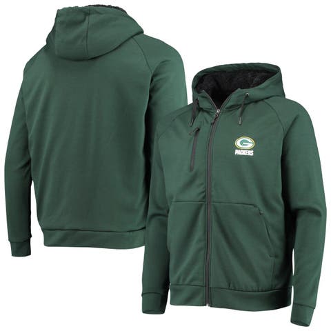 Men's Dunbrooke Green Green Bay Packers Shag Tri-Blend Full-Zip Raglan Hoodie