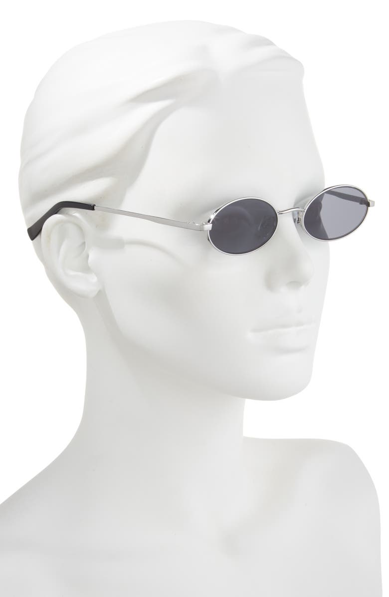 Le Specs Love Train 51mm Oval Sunglasses, Alternate, color, Silver