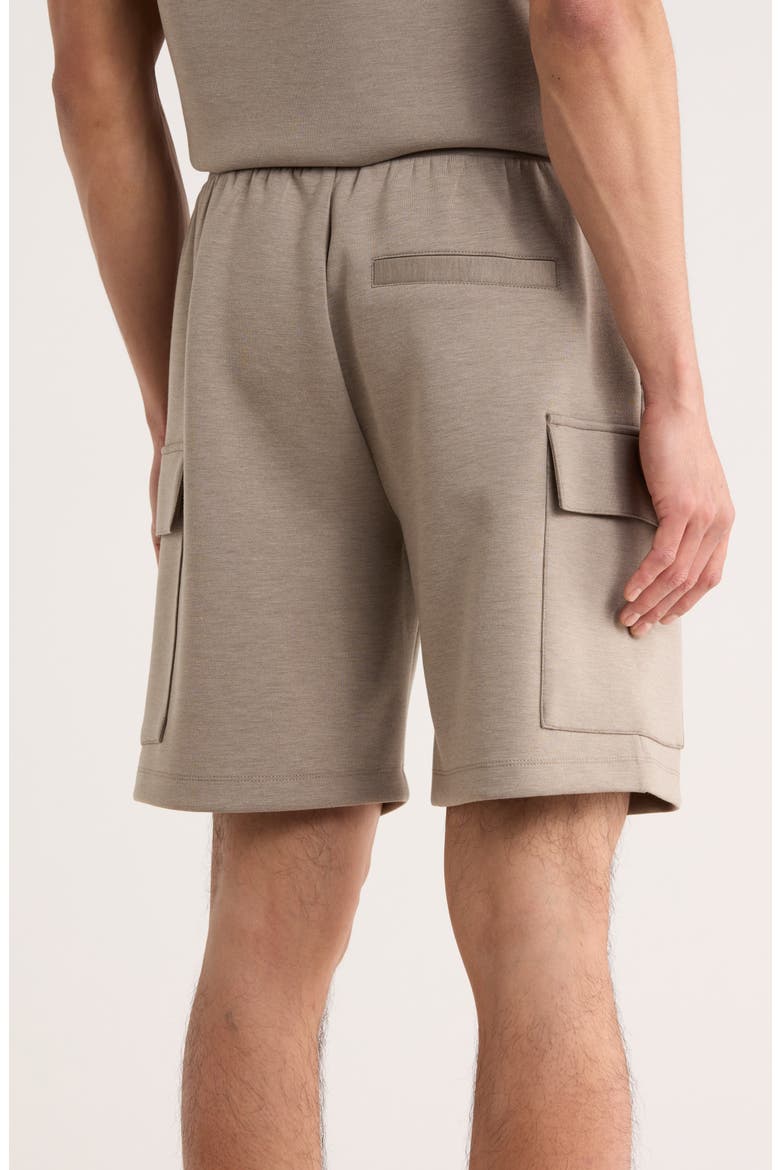 Scuba Knit Interlock Cargo Shorts, Alternate, color, TAUPE