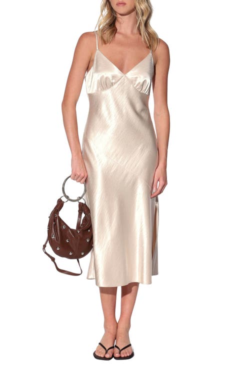 Bristol Bias Cut Satin Slipdress