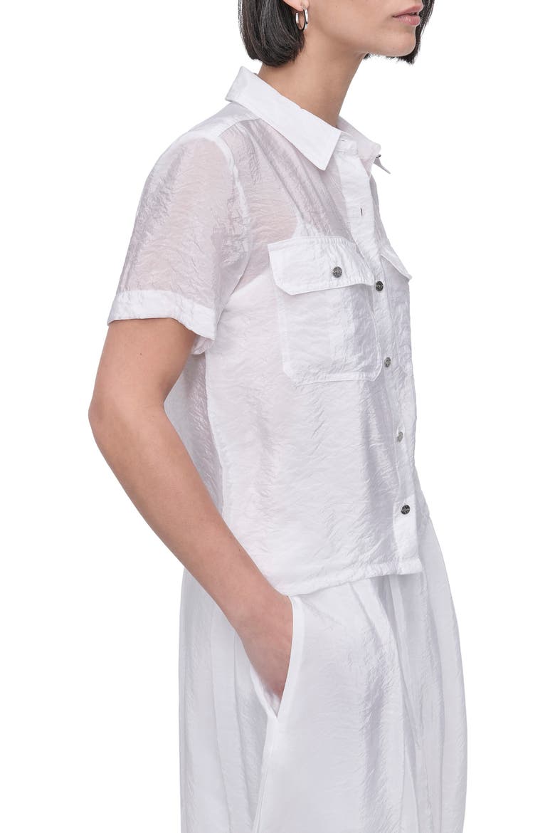 Tech Poplin Button-Up Shirt, Alternate, color, WHITE