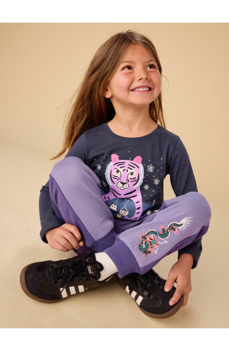 Tea Collection Colorblock Dragon Joggers, Alternate, color, Ultraviolet
