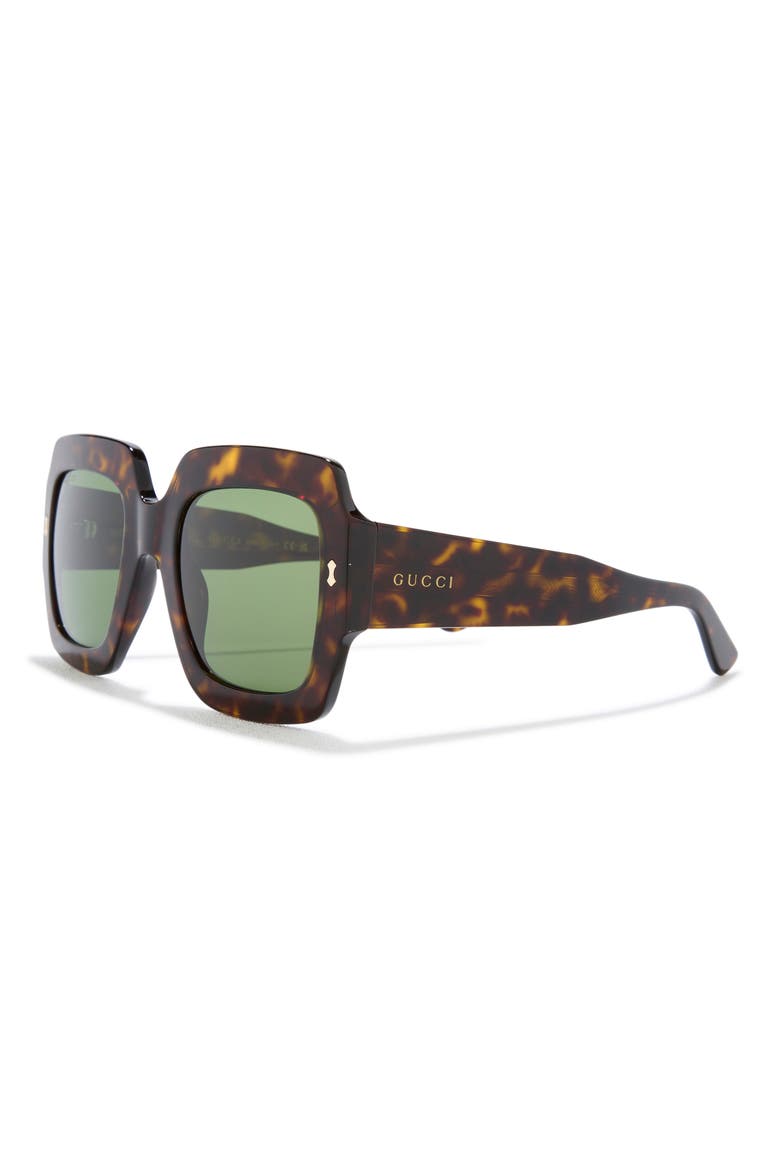 53mm Square Sunglasses, Alternate, color, HAVANA HAVANA GREEN