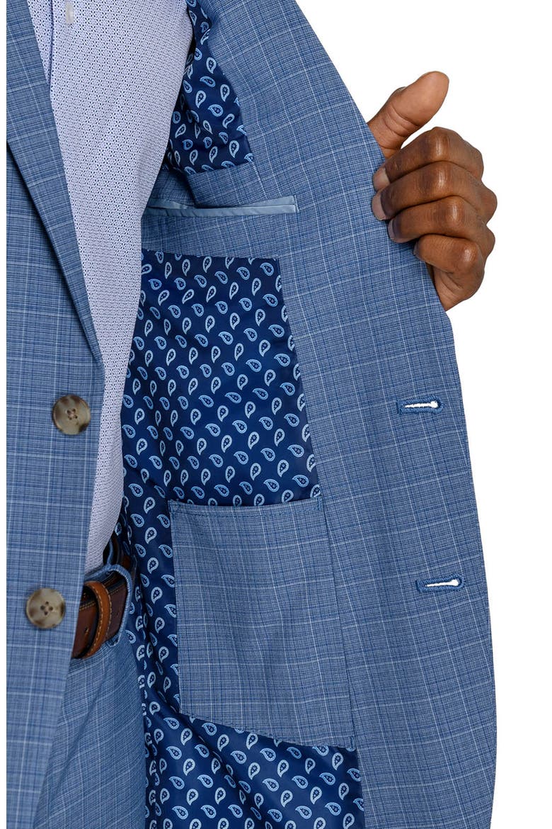 Plaid Two-Button Sport Coat, Alternate, color, LIGHT BLUE
