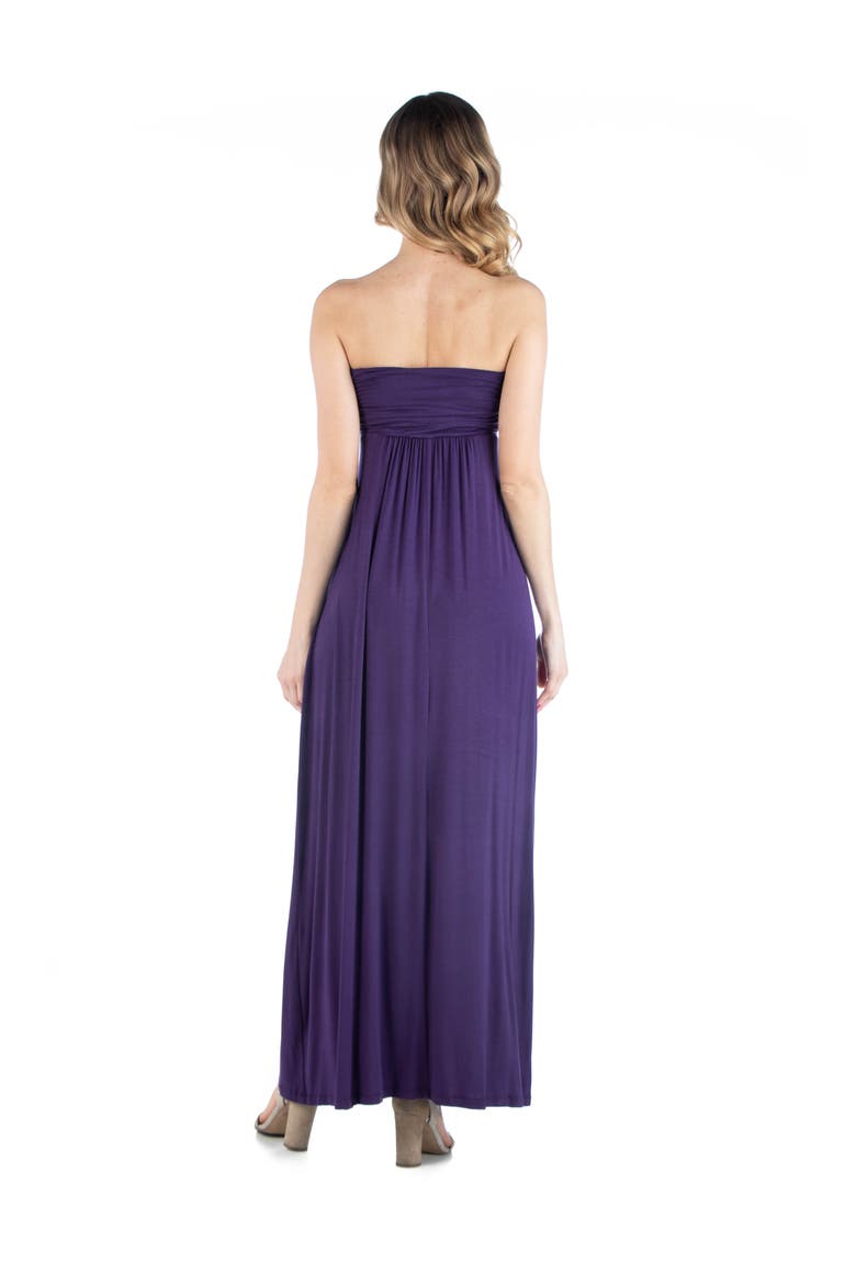 Maternity Sleeveless Empire Waist Maxi Dress, Alternate, color, Purple