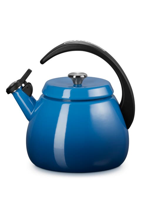 2.2-Quart Enameled Stainless Steel Whistling Cloche Kettle