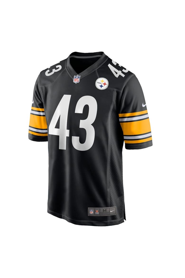 Men's Nike Troy Polamalu Black Pittsburgh Steelers Retired Player Game Jersey, Alternate, color, BLACK