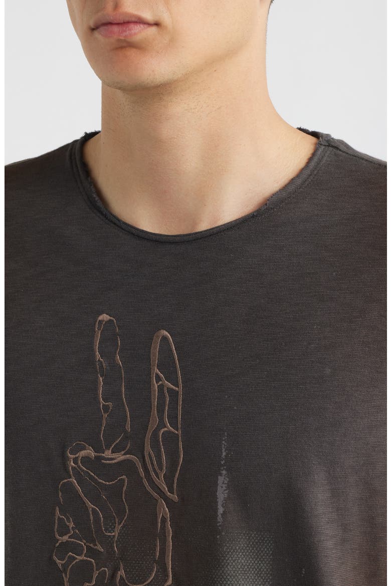 Raw Edge Graphic T-Shirt, Alternate, color, DEEP CHARCOAL