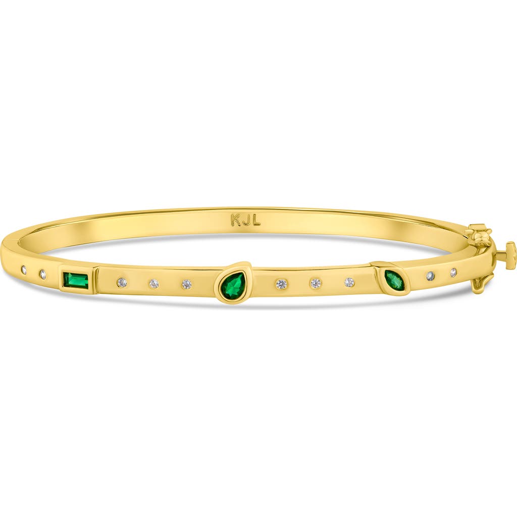 Cz By Kenneth Jay Lane Cubic Zirconia Hinge Bracelet In Multi