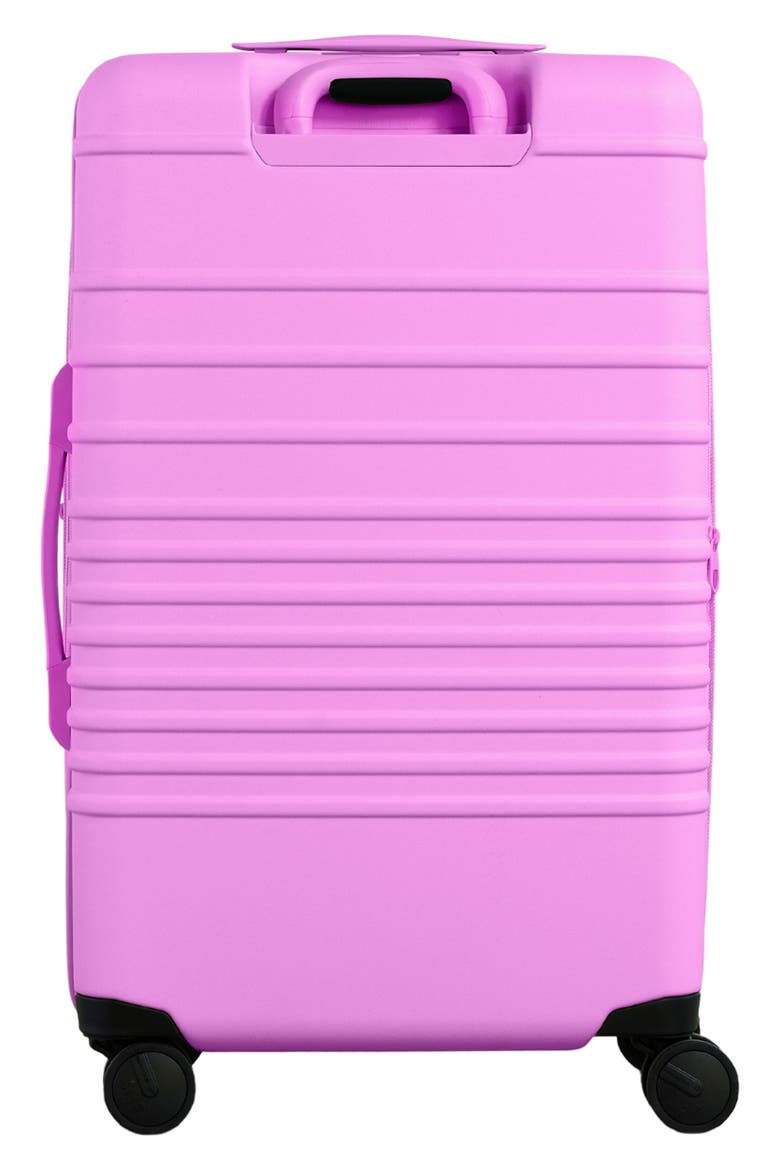 The Medium Check-In Roller Suitcase, Alternate, color, BERRY