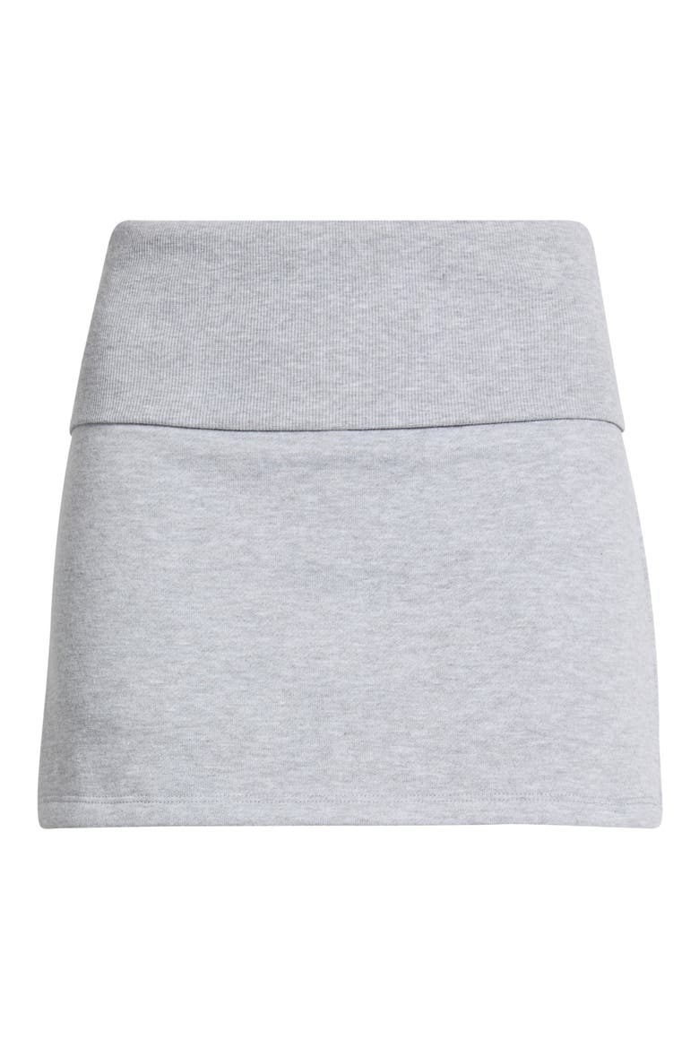 Foldover Fleece Miniskort, Alternate, color, GREY SOFT HEATHER